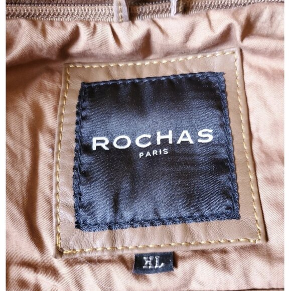 ROCHAS Paris Brown Leather Bomber Jacket - XL - Picture 7 of 10